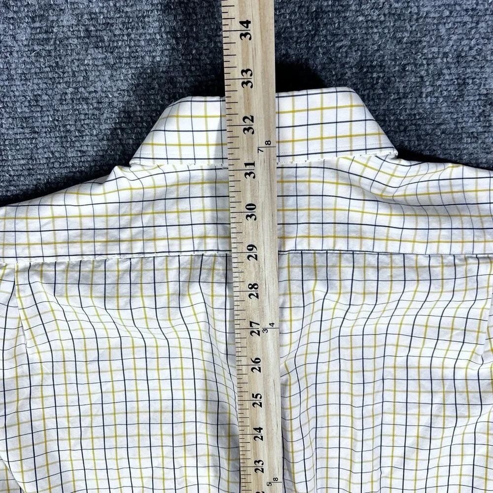 Polo Ralph Lauren Button Down Shirt Mens 16.5 34/35‎ White Yellow Regent Classic